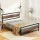 Artiss DREW Queen Size Bed Frame Metal Platform Base with MDF Headboard, Black, Heavy Duty, Storage Space