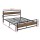 Artiss DREW Queen Size Bed Frame Metal Platform Base with MDF Headboard, Black, Heavy Duty, Storage Space