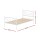 Artiss Bed Frame, Metal, Single Size, White, 192x94x93cm, Provincial Style, Rust-Resistant, Storage Space