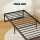 Artiss Oslo King Single Metal Bed Frame with 2 Underbed Drawers Black and Dark Wood Industrial Design