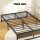 Artiss Oslo Queen Metal Bed Frame with 2 Underbed Drawers Black and Dark Wood Industrial Design Strong Slats 300kg