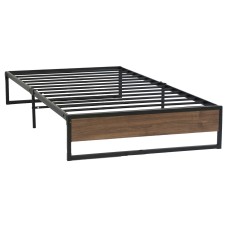 Artiss Oslo Single Bed Frame - Industrial Metal & Wood Design, Sturdy Steel Build, Fits Standard Mattress