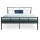 Artiss Sol Queen Bed Frame – Sturdy Black Metal, Powder-Coated Finish, Strong Support Beams, Ample Under-Bed Storage