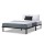 Artiss Metal Bed Frame, Double Size, Powder-Coated Steel, Black, 192x139x25cm, Sleek Design with Storage Space