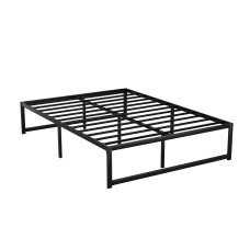 Artiss Double Bed Frame, Metal, Black, 192x139x37cm - Tino, Rust-Resistant, Heavy Duty, Easy Assembly, Ample Storage