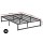 Artiss Queen Size Metal Bed Frame, Black Steel, 205x155x37cm - Minimalist Design, Rust-Resistant, Storage Space