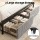 Artiss King Velvet Metal Bed Frame with LED Headboard USB Type C Charging and 2 Drawers Black 203x183cm