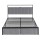 Artiss Queen Velvet Upholstered Metal Bed Frame with LED Lighting USB Type‑C Charging and 2 Drawers Black