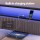 Artiss Queen Velvet Upholstered Metal Bed Frame with LED Lighting USB Type‑C Charging and 2 Drawers Black
