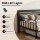 Artiss King Single LED Metal Trundle Daybed with Charging Station Padded Headboard Black 213x123cm Bed Frame