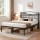 Artiss WAVE Double Metal Bed Frame with Charging Station USB Type‑C MDF Headboard Black 210x139x111.5cm