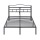 Artiss WAVE Double Metal Bed Frame with Charging Station USB Type‑C MDF Headboard Black 210x139x111.5cm