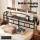 Artiss WAVE Double Metal Bed Frame with Charging Station USB Type‑C MDF Headboard Black 210x139x111.5cm