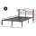 Artiss WAVE Queen Metal Bed Frame with Integrated Charging Station USB Type C MDF Headboard Black 225cm