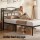 Artiss WAVE Single Metal Bed Frame with Integrated Charging Station USB Type C and AC Outlets Black 190x90cm
