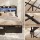 Artiss ZAC King Bed Frame with Charging Station LED Lights Two Rolling Drawers Industrial Design MDF Headboard