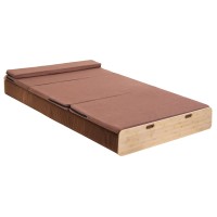 Artiss Folding Kraft Paper Bed Frame with Folding Mattress and Pillow 200x120cm 300kg Capacity Single Sofa