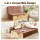Artiss Folding Kraft Paper Bed Frame with Folding Mattress and Pillow 200x120cm 300kg Capacity Single Sofa