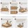 Artiss Folding Kraft Paper Bed Frame with Folding Mattress and Pillow 200x60cm 300kg Capacity for Home