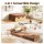 Artiss Folding Kraft Paper Bed Frame with Folding Mattress and Pillow 200x60cm 300kg Capacity for Home