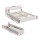 Artiss Aura Double Bed Frame White, 2 Storage Drawers, USB Charging Ports, Sturdy Particleboard, 300kg Capacity