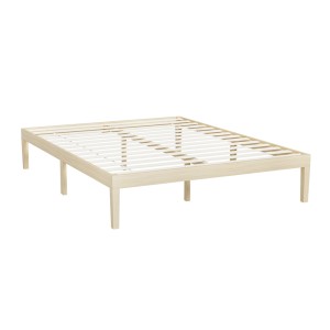 Artiss Bruno Queen Size Bed Frame - Solid Pinewood Base with Reinforced Slats & Easy Assembly for Australian Mattresses