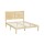 Artiss BRUNO Double Size Wooden Bed Frame with Rattan Headboard, Solid Pine, Strong Slats, 300kg Capacity