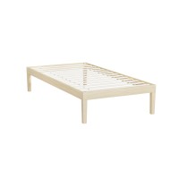 Artiss Bruno Single Bed Frame - Solid Pinewood Base, Timber Platform with Reinforced Slats, Fits Standard AU Mattress