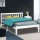 Artiss Sofie Queen Bed Frame - Solid Pine Wood, White Finish, Sturdy Plywood Slats, Compatible with Trundle Drawers