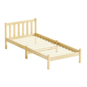 Artiss Wooden Bed Frame Single Size Oak SOFIE - Rustic Pine, 198x98cm, Sturdy, Spacious, Non-Toxic Finish
