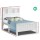 Artiss King Single Bed Frame - White Pine Wood with Storage Shelves, Sturdy Plywood Slats, Eco-Friendly Finish