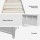 Artiss King Single Wooden Bed Frame Pine Timber with 2 Storage Drawers, Headboard Shelves, White, Kids/Adults
