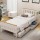 Artiss Single Bed Frame Wooden Platform with 2 Storage Drawers, Pine Wood, White, Sturdy for Kids or Adults