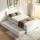 Artiss Single Pine Bed Frame with Pull Out Trundle White Fits Standard Australian Single Mattress 196x98cm
