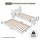 Artiss Single Pine Bed Frame with Pull Out Trundle White Fits Standard Australian Single Mattress 196x98cm