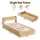 Artiss Aura Single Bed Frame with 2 Storage Drawers USB Ports Natural Wooden Slat Platform Base Easy Assembly