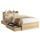 Artiss Aura Single Bed Frame with 2 Storage Drawers USB Ports Natural Wooden Slat Platform Base Easy Assembly