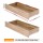 Artiss 2pcs Under Bed Storage Drawers Wooden Rolling Drawers Rustic Brown for King Single Queen Beds
