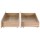Artiss 2pcs Under Bed Storage Drawers Wooden Rolling Drawers Rustic Brown for King Single Queen Beds