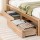 Artiss 2 Pack Under Bed Storage Drawers Wooden Rolling Drawers Rustic Brown 93.5 x 40 x 19 cm Storage