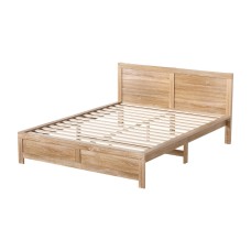 Artiss Double Size Wooden Bed Frame - Acacia Wood, Modern Design, Silent Support, Easy Assembly, No Box Spring Needed
