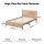 Artiss Walnut Single Wooden Bed Frame Pine Plywood Particle Wood 14 Slats 7 Legs Sturdy Support Fit Single Mattress