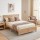 Artiss Walnut Single Wooden Bed Frame Pine Plywood Particle Wood 14 Slats 7 Legs Sturdy Support Fit Single Mattress