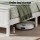 Artiss Conqueror Queen Bed Frame White Solid Pine Headboard Storage Hinged Shelf Plywood Slats Reinforced