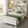 Artiss Conqueror Single Bed Frame with Storage Headboard Footboard Solid Pine Slatted Base White 1.0