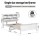 Artiss Conqueror Single Bed Frame with Storage Headboard Footboard Solid Pine Slatted Base White 1.0