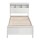 Artiss Conqueror Single Bed Frame with Storage Headboard Footboard Solid Pine Slatted Base White 1.0