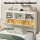 Artiss Conqueror Single Bed Frame with Storage Headboard Footboard Solid Pine Slatted Base White 1.0