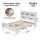 Artiss Double Bed Frame Wooden Pine with 3 Storage Shelves, White, Sturdy Slatted Base, Headboard, Kids/Adults