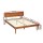 Artiss Queen Size Walnut Bed Frame with Pinewood Construction, Sturdy Slats, Easy Assembly, and Modern Design